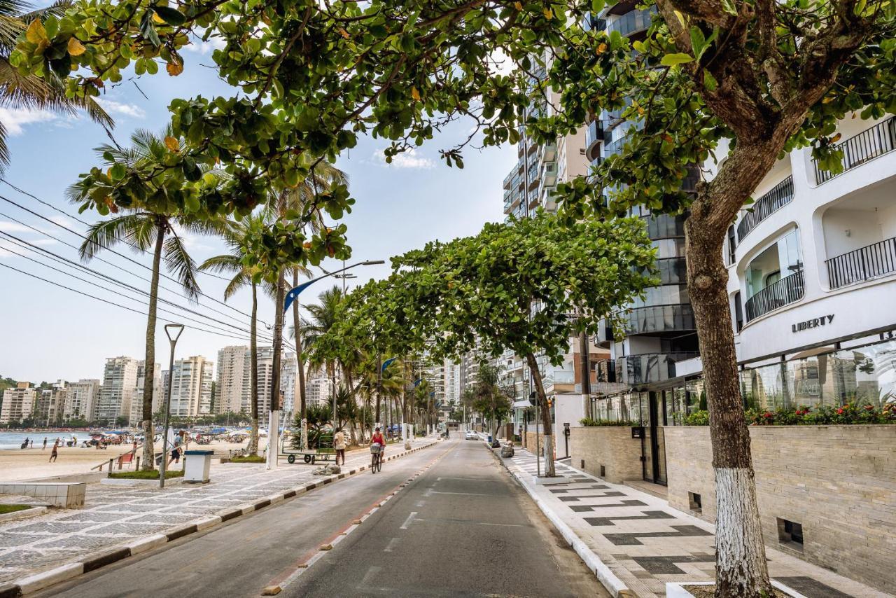 Frente Ao Mar Na Praia Das Asturias - Apto Completo Guarujá Kültér fotó